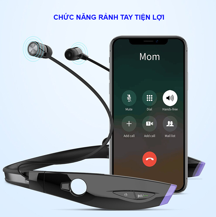 Tai nghe bluetooth thể thao chống nước gấp gọn cao cấp Zealot H1, hàng chính hãng