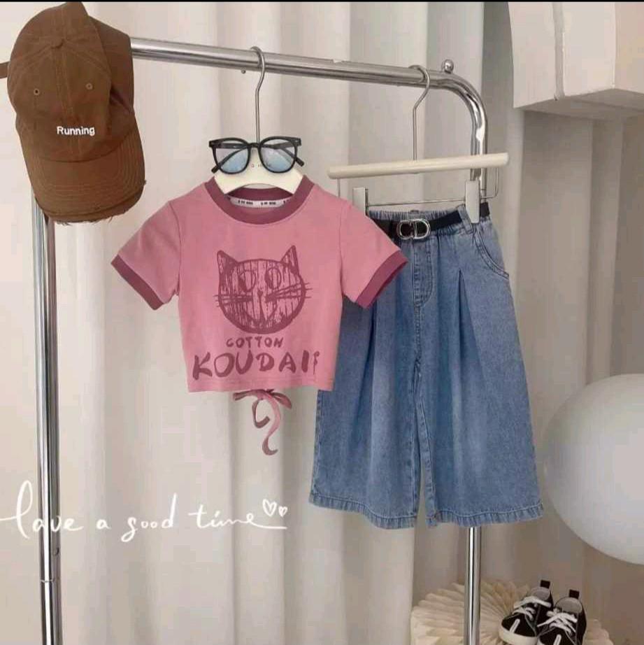 8-20kg_ Sét quần hồng bé gái _Không kèm đai