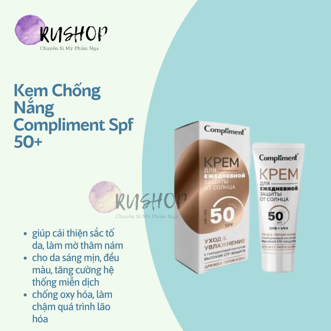 Chống nắng Compliment SPF 50+ chống tia UVA/UVB