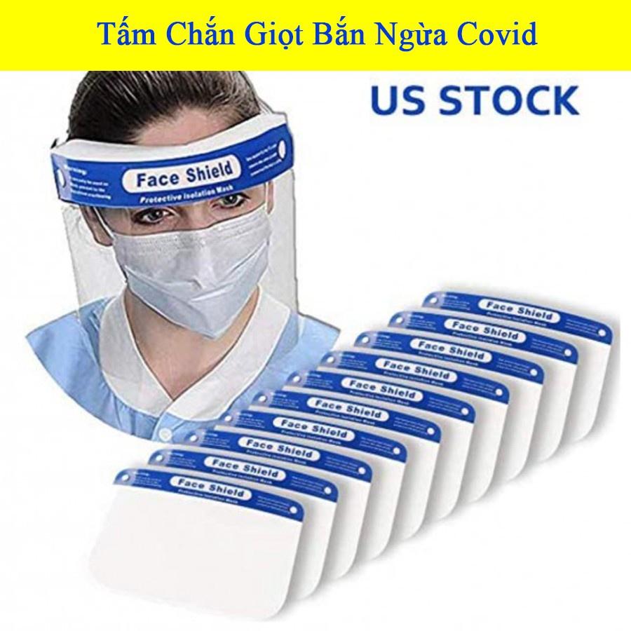 COMBO 10 Kính Chống Giọt Bắn,Tấm Chắn Face Shield Mặt Nạ Bảo Hộ, Người Lớn Trẻ Em Đeo Đều Vừa