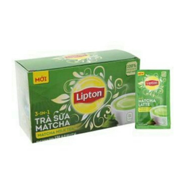 Hộp 8 Gói Trà Sữa Lipton - Vị Matcha 17g/gói