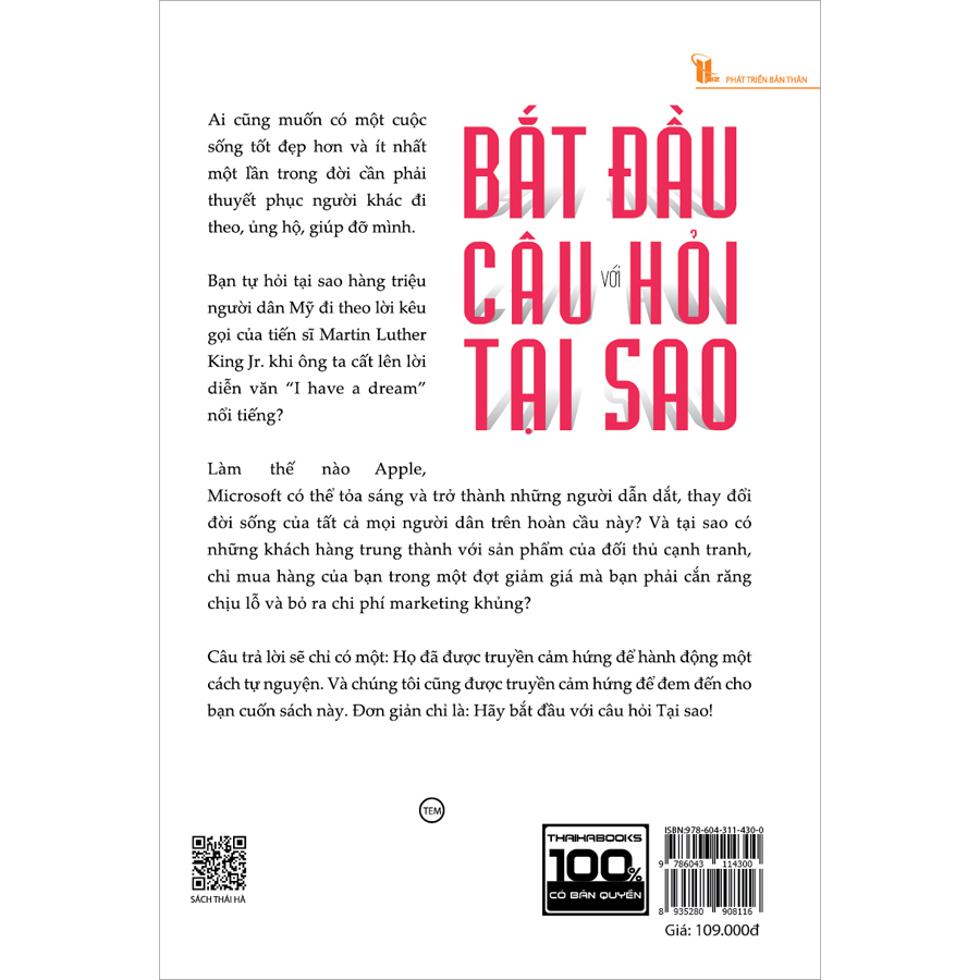 Bắt Đầu Với Câu Hỏi Tại Sao - Nghệ Thuật Truyền Cảm Hứng Trong Kinh Doanh
