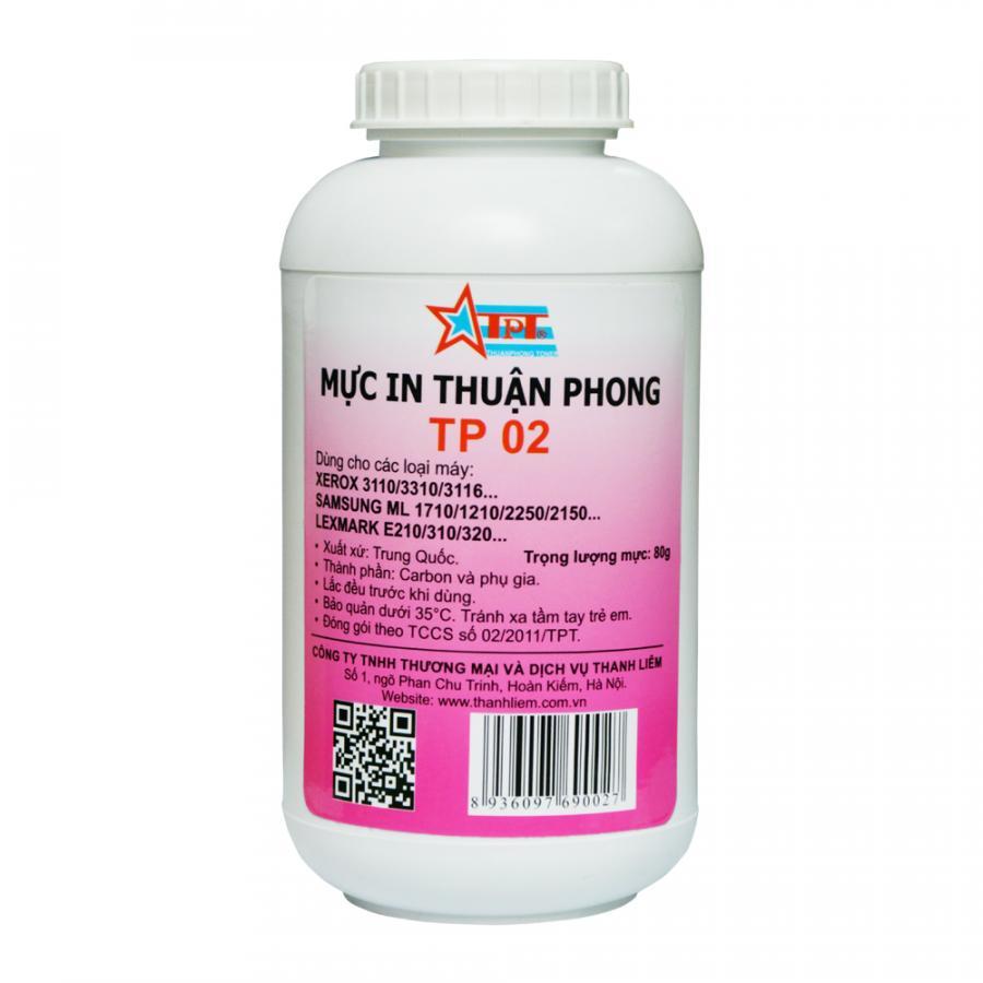 Mực đổ Thuận Phong TP02 dùng cho máy in Samsung ML-1610/ 1620/ 2010/ 2020/ 2160/ 2165/ 1660/ 1666/ 1670/ 1860/ SCX-4321/ 4621/ 3400/ 3200/ Xpress M2020/ M2070/ M2625/ M2675/ M2885 - Hàng Chính Hãng