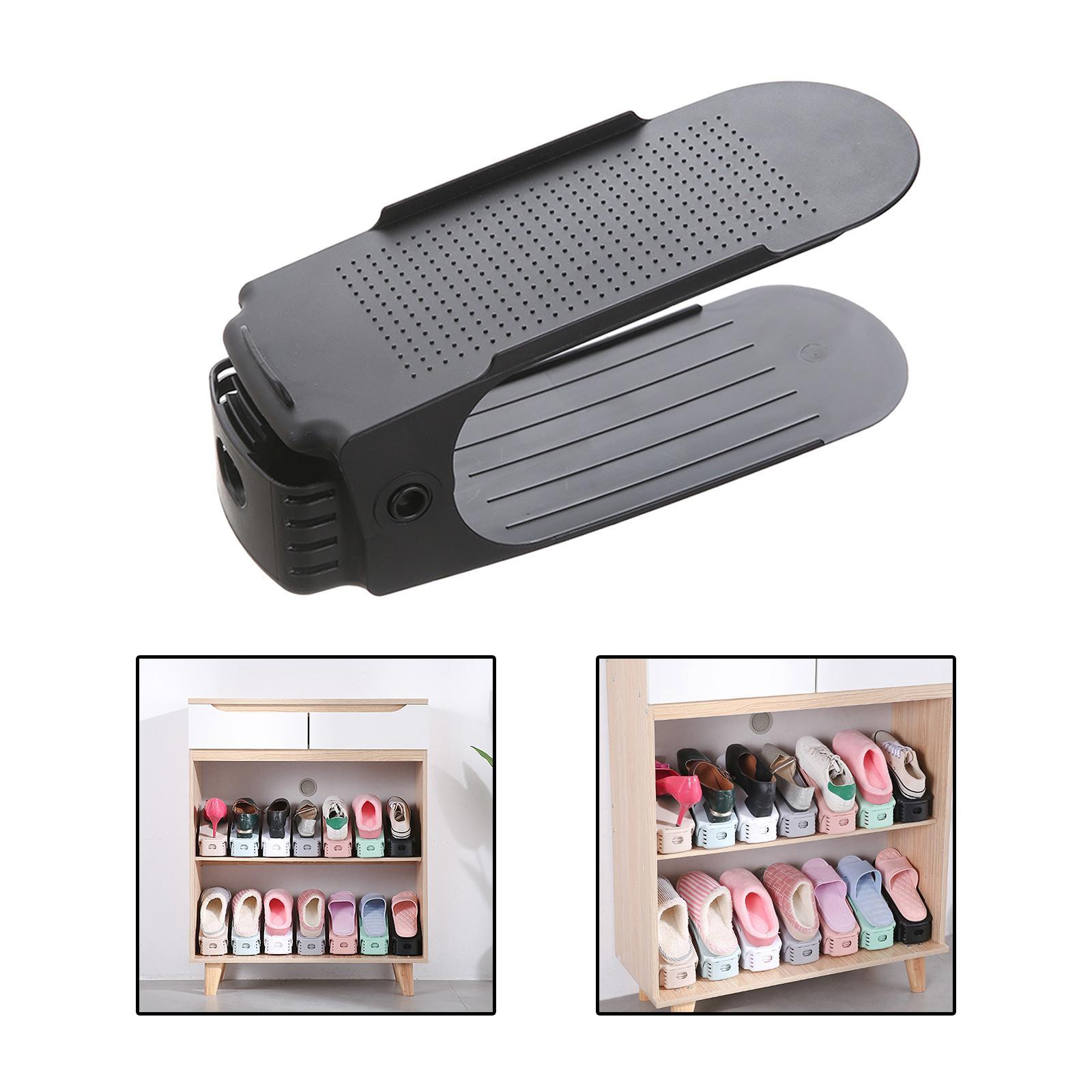 Hình ảnh Shoes Shelf Rack Shoe Slots Organizer Double Layer for Clothing Store Closet