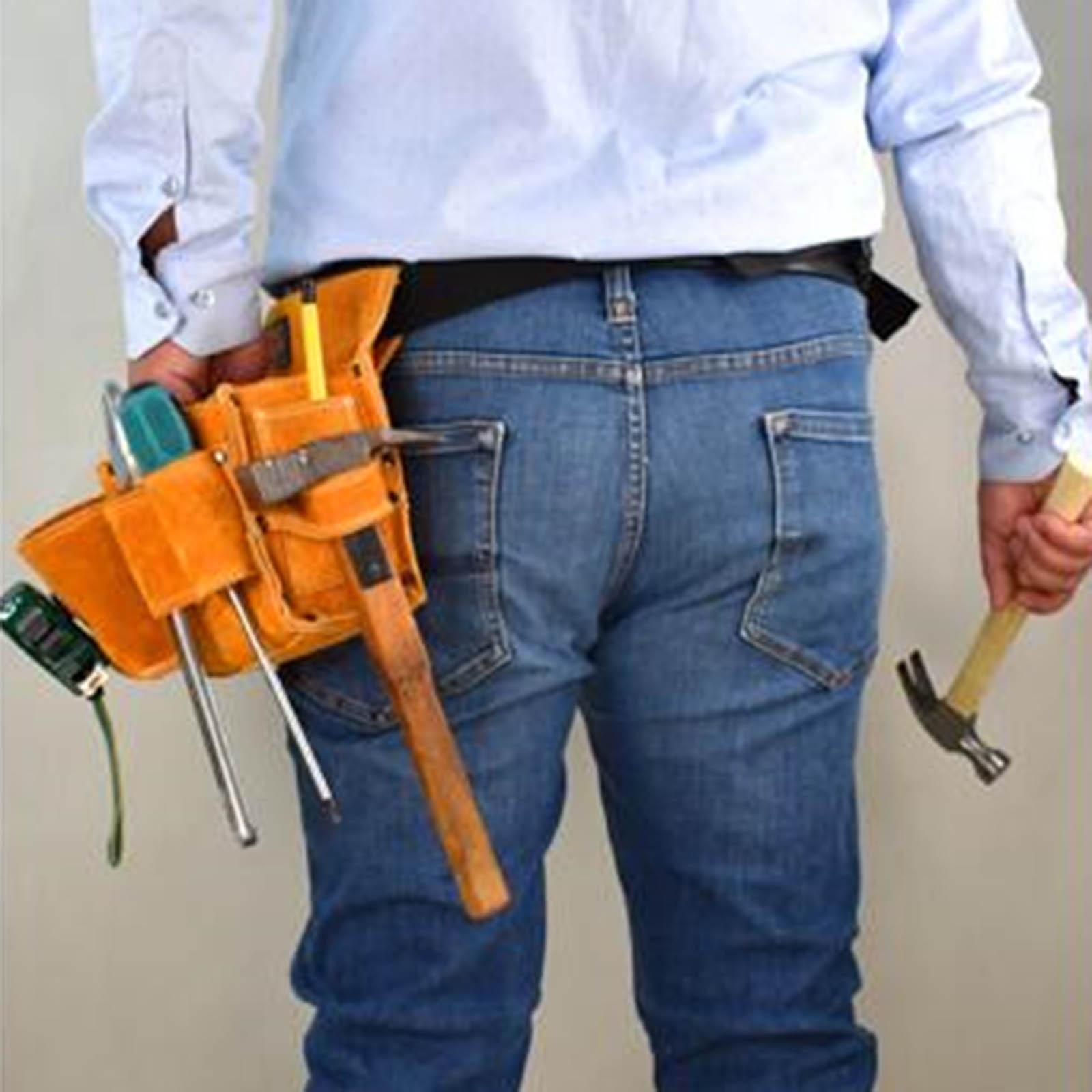 Thick Oxford Waist Belt Pouch Belt Carpenter Electrician Tool MultiPocket