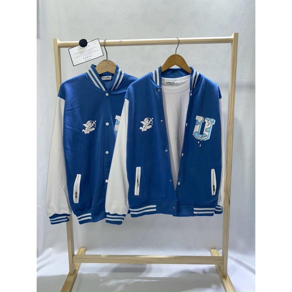 Áo Varsity Jacket UNDERTRAP ullzang - Áo Khoác Bomber phối bo 3 Màu Siêu Hot ( có form rộng XL ) - OCEAN.CLO