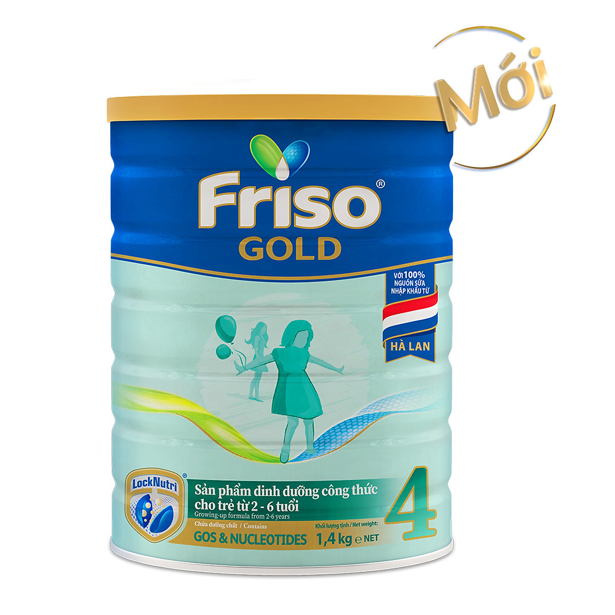 Sữa Friso Gold 4 Lon 1400g - Tặng 1 bình nước