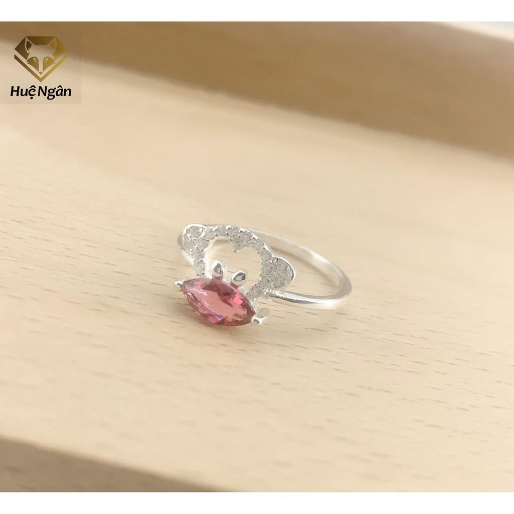 Nhẫn bạc Ý 925 Huệ Ngân -Khỉ con Ngộ Nghĩnh RR1342