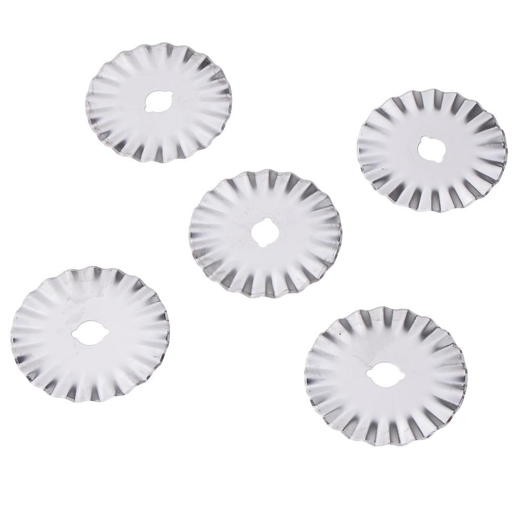 20 Pieces Decorative Rotary Replacement Pinking Blade 45 Wave Blades Refill Sewing Fabric Leather Photo Paper Roller Craft Steel Quilting Blades