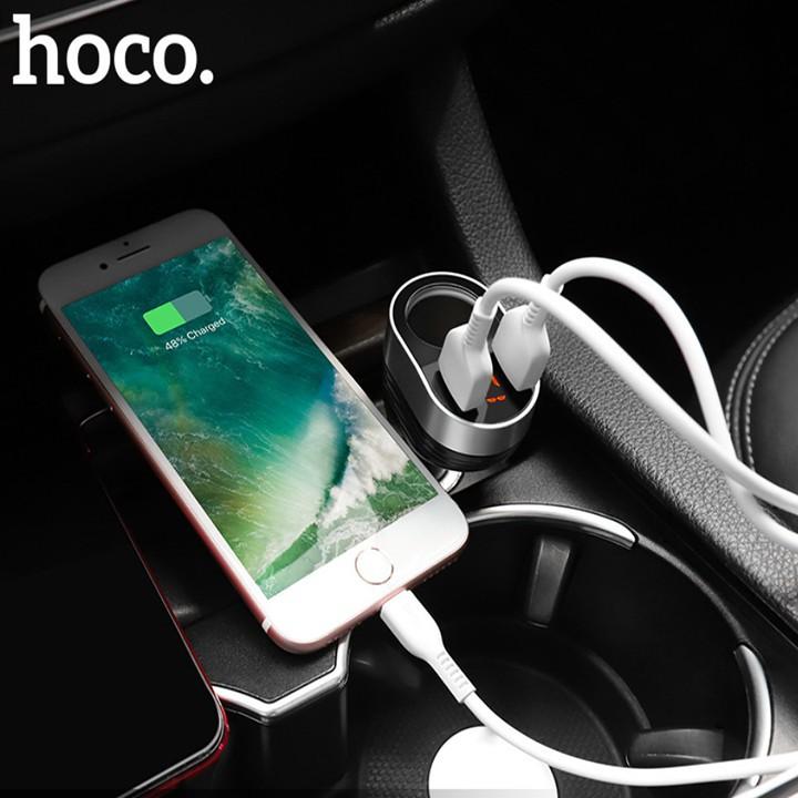 Bộ chia tẩu sạc ô tô, xe hơi nhãn hiệu Hoco Z29 -HÀNG CHÍNH HÃNG