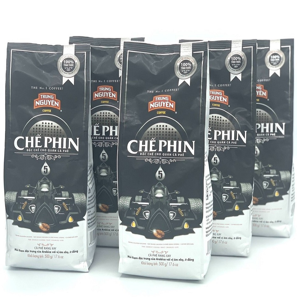 Cà phê rang xay Chế Phin 5 Trung Nguyên -06 Bịch 500gam