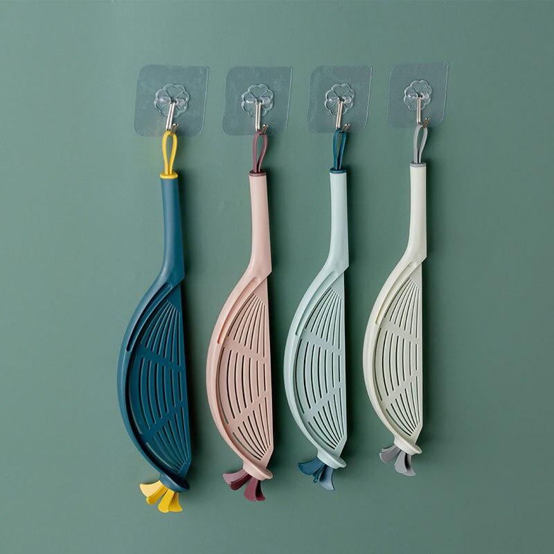 Kitchen Creative Washing Tool Multi-Function Rice Washing Spoon Washing Rice Sieve Not Hurt Hand Household Sink Food Drain Rack