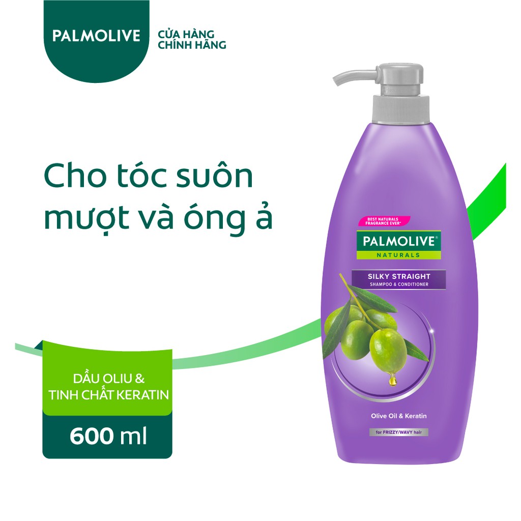 Bộ 2 dầu gội Palmolive 600ml Nha đam và Keratin kết hợp quả ô liu 600ml