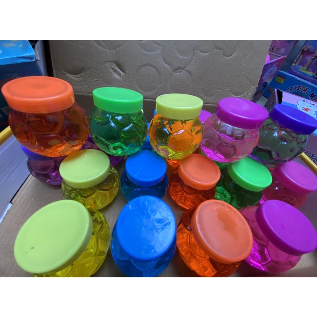 Sỉ 1 Hộp 24 lọ slime quả táo quả bóng đá , slam chất nhờn ma quái