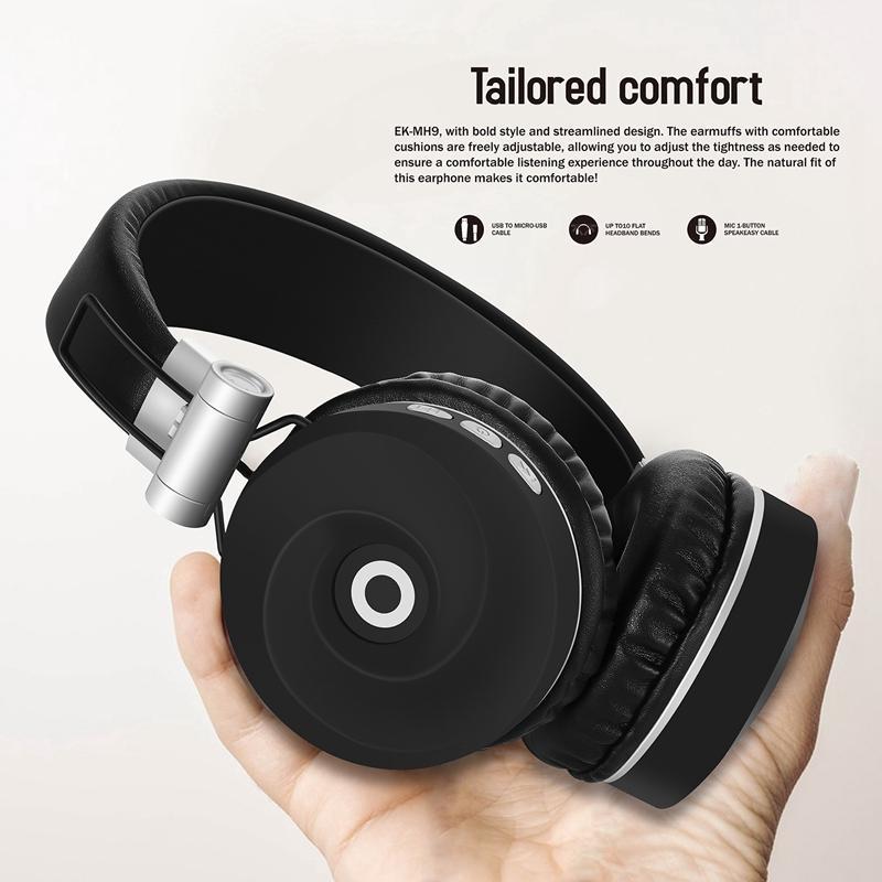 Tai Nghe Không Dây Pulierde MH9 Bluetooth 5.0 Có Thể Gấp Gọn Cho Chơi Game