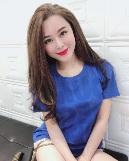 Áo pull in chữ xanh hàng loại đẹp