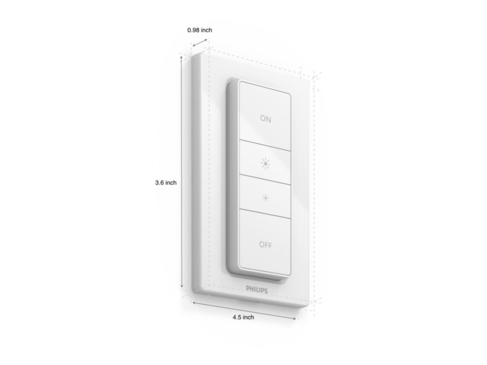 Phím điều chỉnh độ sáng Philips Hue Dimmer Switch (Không dây) - Hàng Chính Hãng