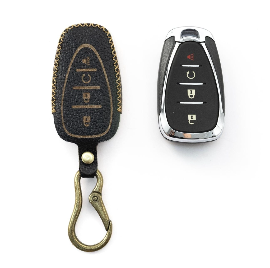 Bao da cho chìa khoá Chevrolet Trailbazer SML, hiệu Khắc Tên, chất liệu da bò - Hàng chính hãng