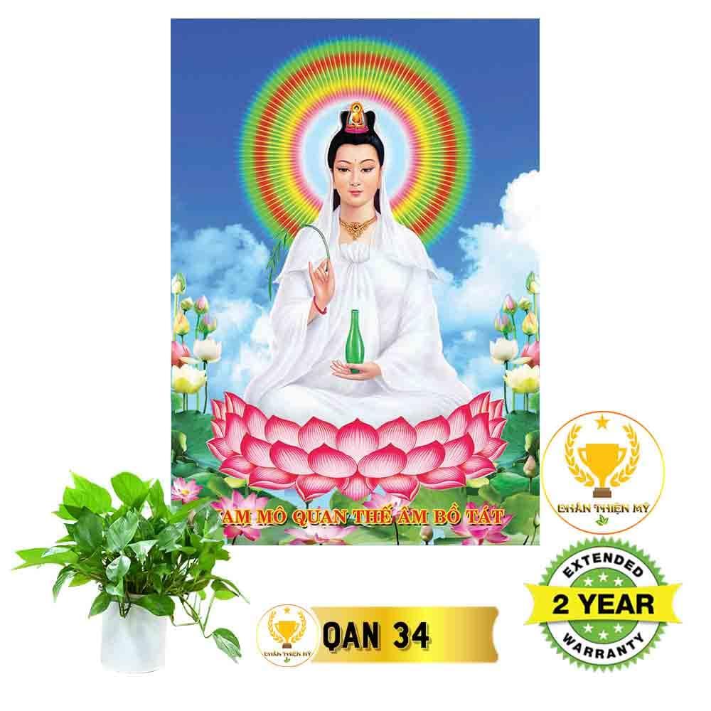 Tranh Điện Phật Bà Quán Thế Âm Bồ Tát Ngồi QA5