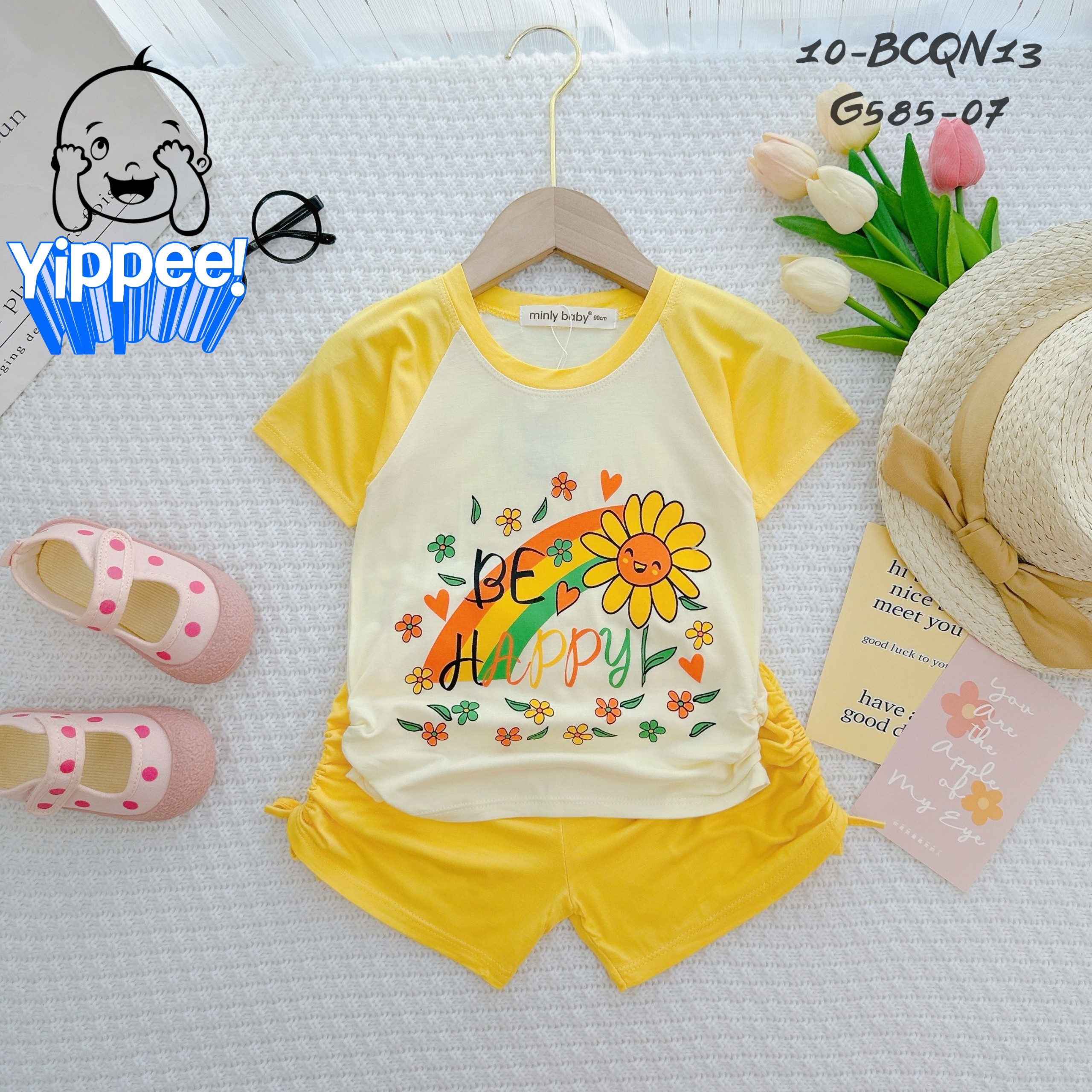 Đồ bộ bé gái, bộ mùa hè cho bé gái họa tiết trái cây con vật đáng yêu size 5-28kg chất cotton mềm mịn mát