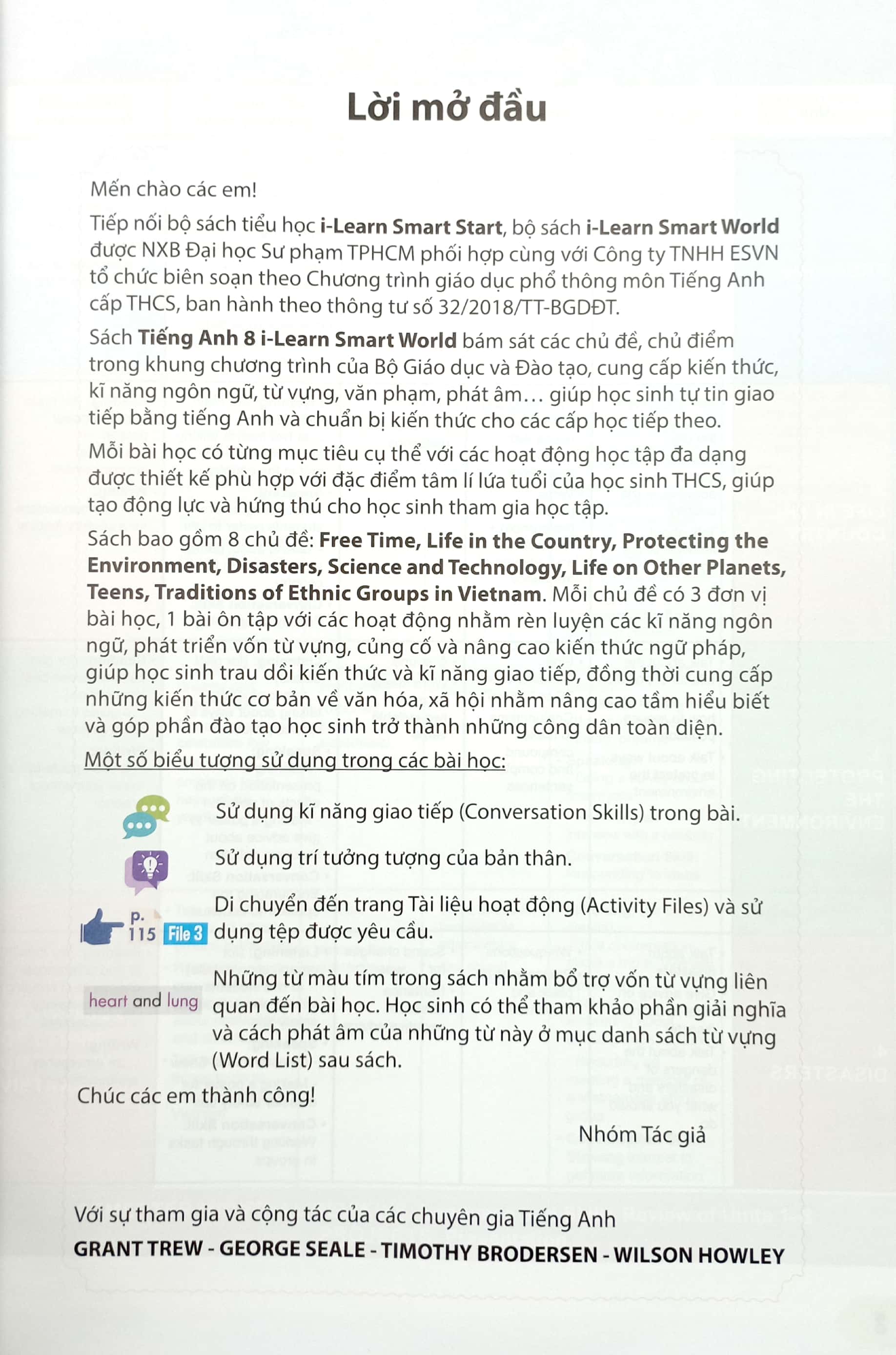 Bộ 2 cuốn sách tiếng Anh 8, i-Learn Smart World 8