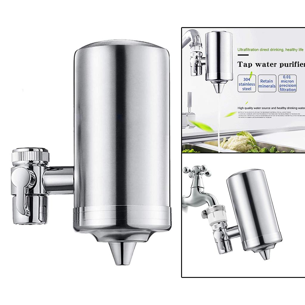 1pc Faucet Water Filter Diatom+Ceramic Filter Water Purifier High Water Flow