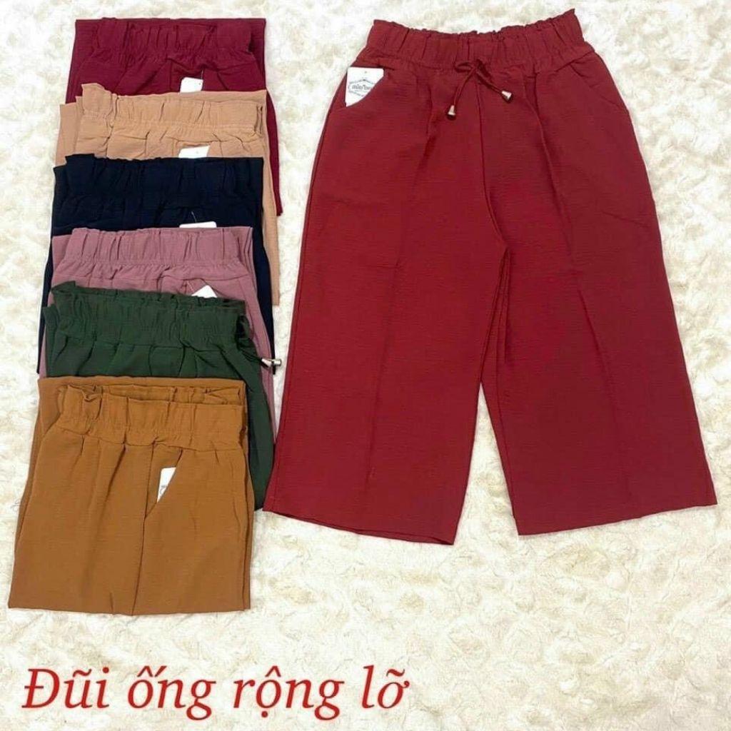 Quần Đũi Lửng Nữ Ống Rộng Nhiều Màu Rẻ Đẹp
