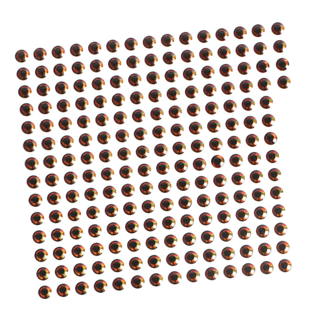 200pcs Fishing Lure Eyes 3D Holographic Eyes Fly Tying Jigs Craft DIY