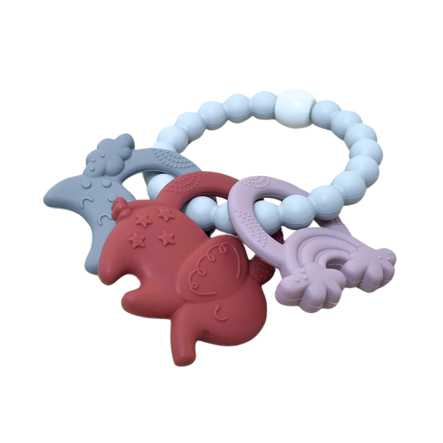 [MKB-009 - Mota Montessori] Đồ chơi Vòng Gặm nướu silicone cho bé 3-12 tháng tập cầm nắm và gặm nướu - Hàng chính hãng
