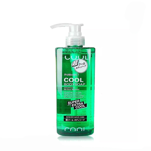 Sữa tắm cho nam giới Pharmaact Cool 600ml Nhật Bản, bạc hà mát lạnh