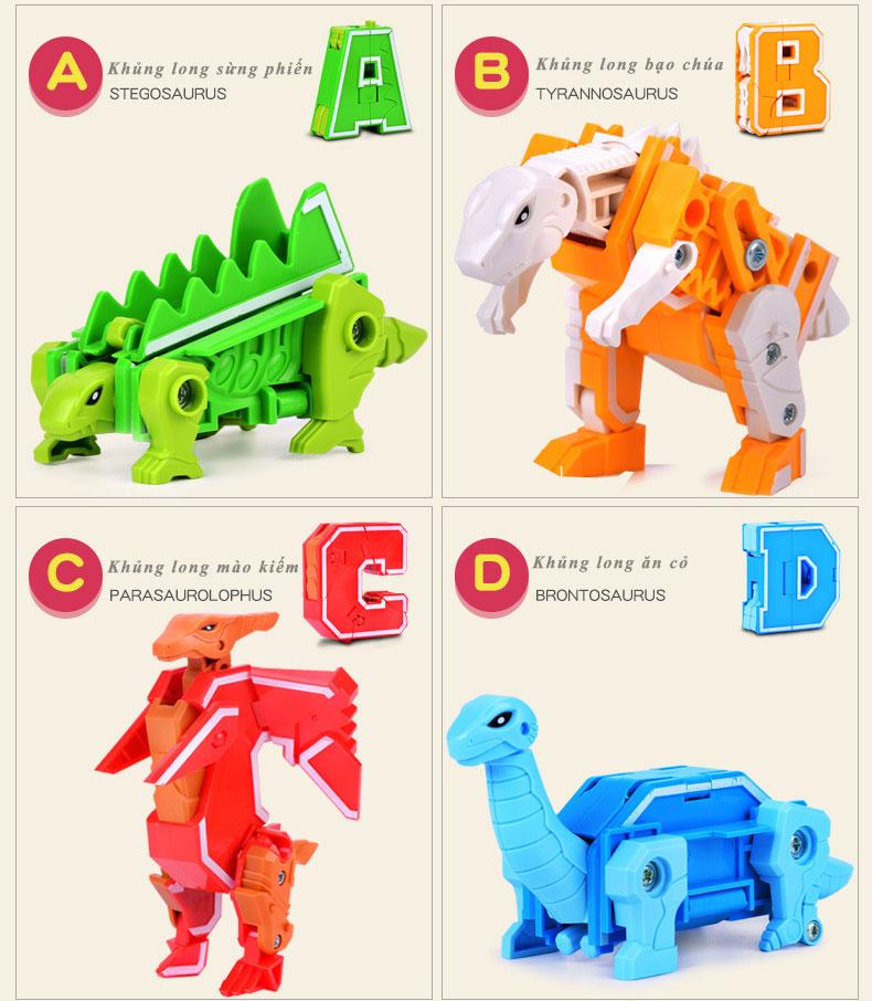 Hình ảnh Đồ chơi lắp ráp trẻ em - Bảng chữ cái biến hình A B C D - Bằng nhựa ABS an toàn