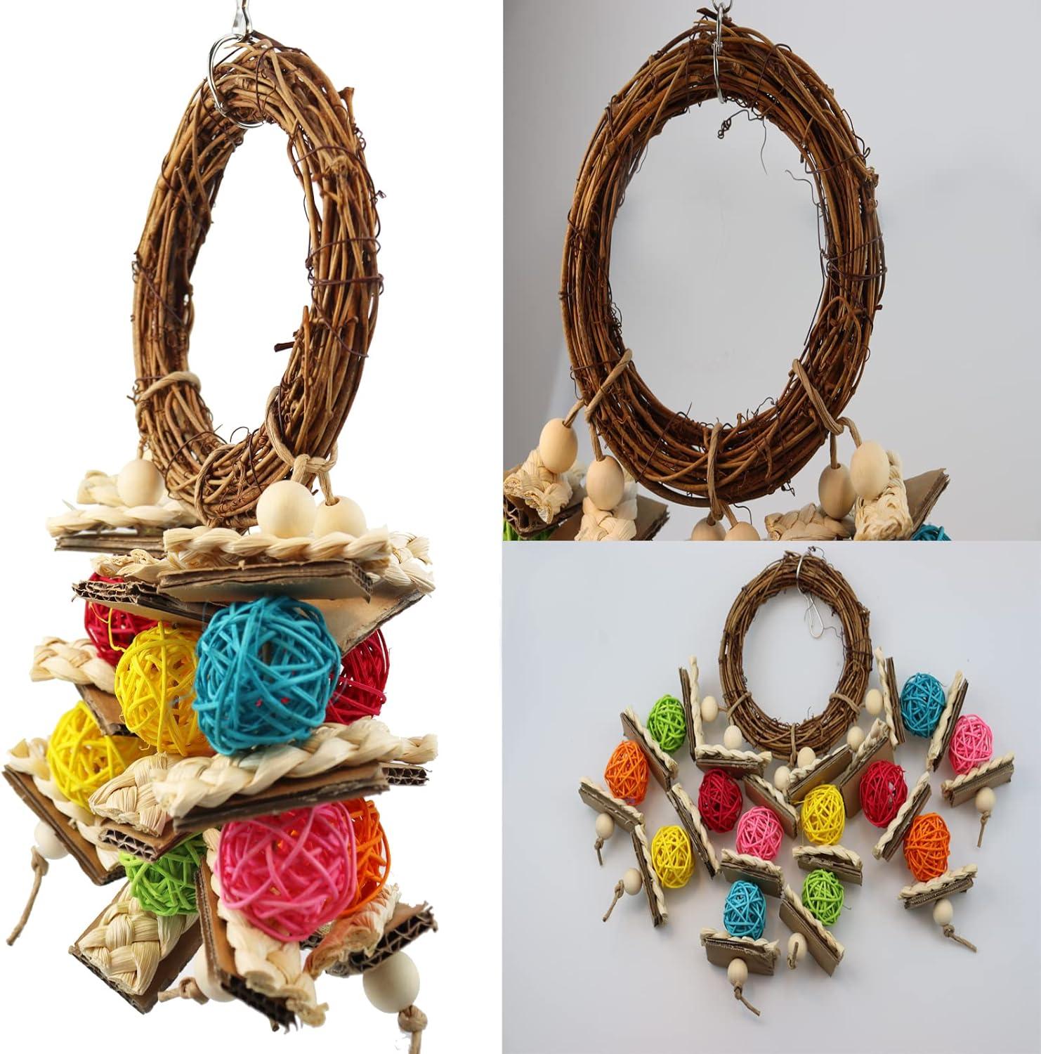 Đồ chơi vẹt chim, con vẹt vỏ ngô tự nhiên nhai và leo núi, an toàn và không độc hại