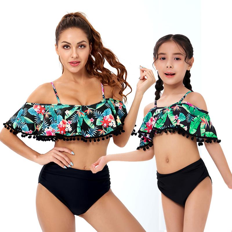 Họ Phù Hợp Với Đồ Bơi Mẹ Bơi Bikini Đồ Bơi Cho Mẹ Và Con Gái Đồ Bơi Nữ Trẻ Em Kid Cho Bé Bãi Biển Đồ Tắm