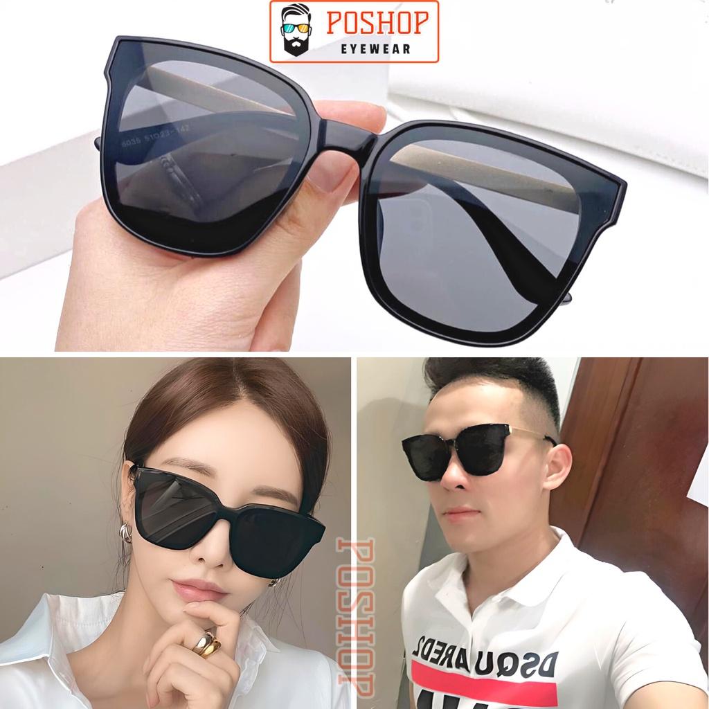 Kính mát thời trang nam nữ POSHOP kính râm unisex mắt vuông chống tia uv màu sắc thời trang dễ đeo P35