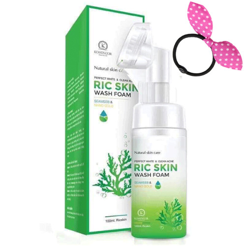 Sữa Rửa Mặt Ric Skin Wash Foam - Tặng Kèm Cột Tóc Tai Thỏ Màu Ngẫu Nhiên