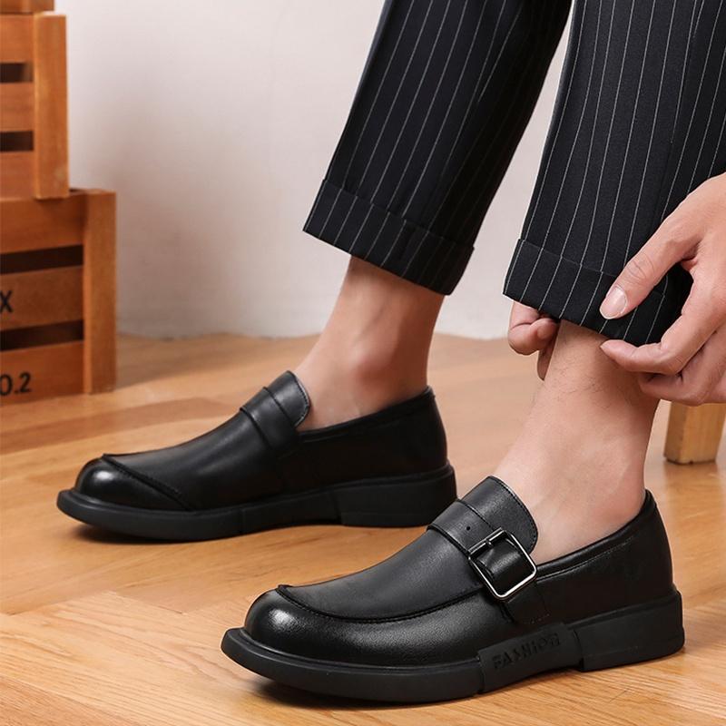 Giày lười công sở nam cao cấp AG0191, giày da bò nguyên tấm, thoáng khí êm chân