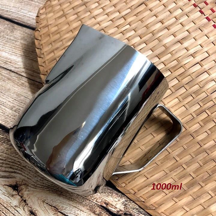 Ca đánh sữa INOX 304. Dụng cụ PHA CHẾ dùng đánh sữa, rót đong nguyên liệu theo định mức sẵn có Nhiều SIZE dung tích