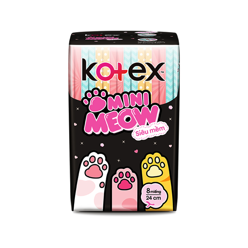 Combo 6 bvs Kotex Mini Meow 8 miếng