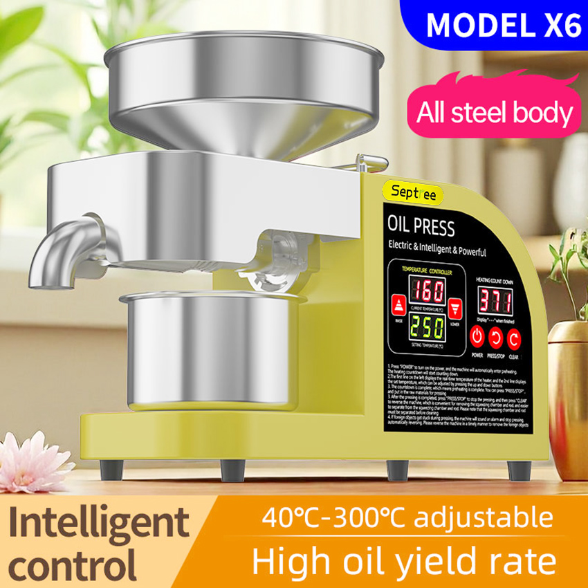 Máy ép dầu ăn thực vật, dùng trong gia đình. Thương hiệu Mỹ cao cấp Septree - X6. Hàng chính hãng