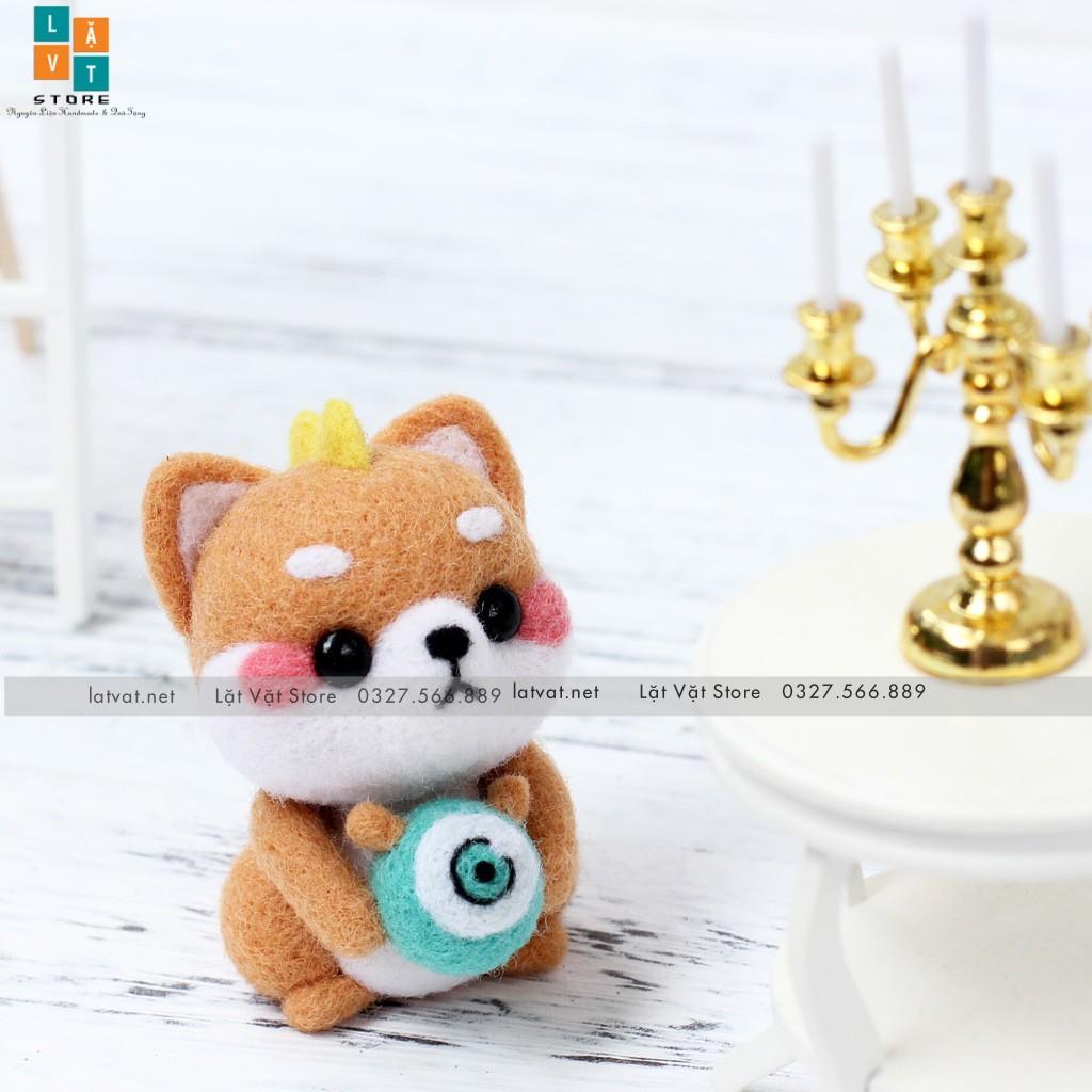 Len chọc có hướng dẫn 5 bé LỚP HỌC SHIBA - NEEDLE FELTING SHIBA CLASSES, món quà handmade ý nghĩa