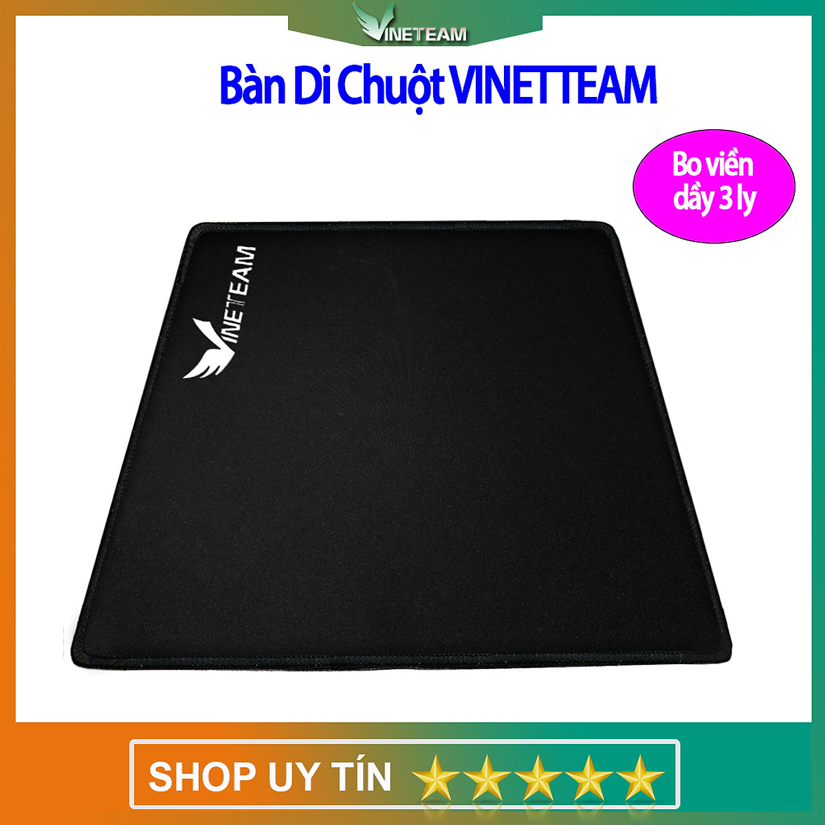 Miếng Lót Chuột - Bàn di chuột Pad Chuột Chữ Nhật 21,5 x 17,5 cm - Hàng chính hãng