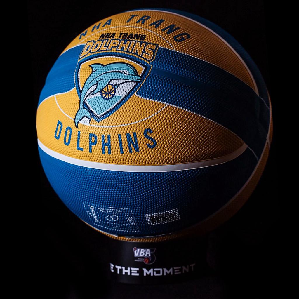 Quả bóng rổ Spalding Nha Trang Dolphins Size 7- Tặng kim bơm bóng và túi lưới đựng bóng