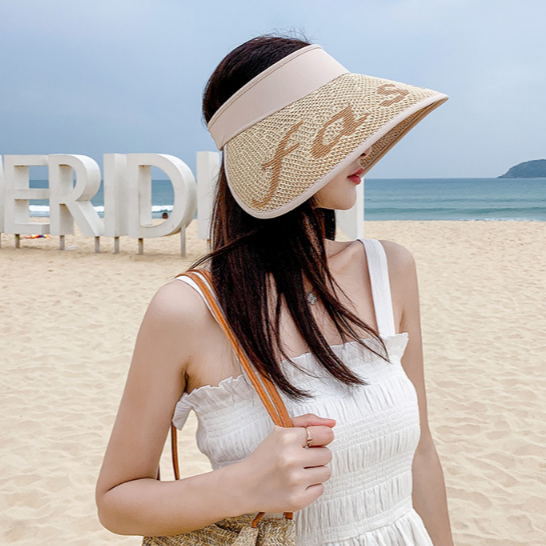 Mũ chống nắng rộng vành cao cấp, nón nửa đầu nữ phong cách Hàn