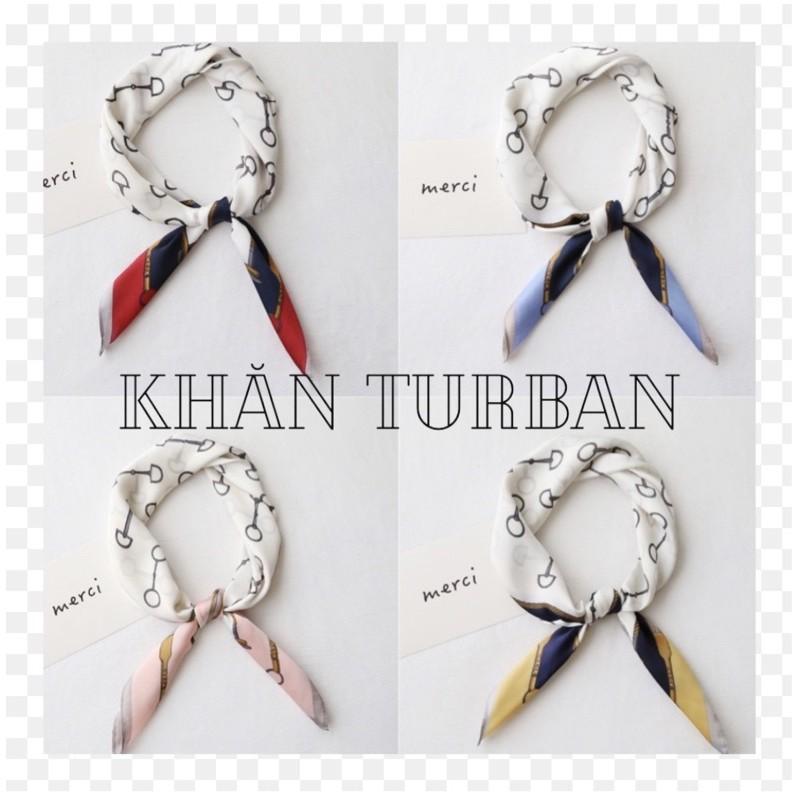 Khăn turban lụa vuông choàng cổ thanh lịch size 70x70cm