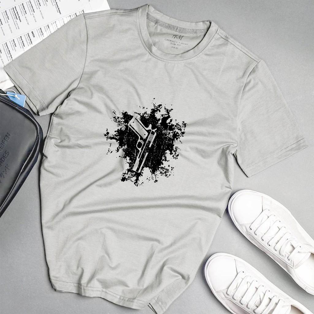 Áo phông nam cực chất phong cách unisex màu xám