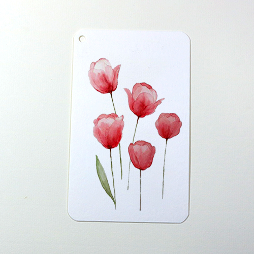 Giấy vẽ màu nước postcard cm - vẽ chì đẹp, lên màu không cong, giấy màu trắng kem 40 tờ/ xấp giấy dày 280gsm, Green Art