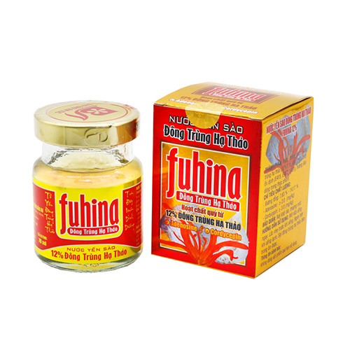 Hình ảnh [Hộp Quà - 6 lọ x 70ml] Nước yến sào Đông Trùng Hạ Thảo FUHINA 12%, không chất bảo quản, Tăng cường sinh lực và phục hồi sức khỏe người bệnh