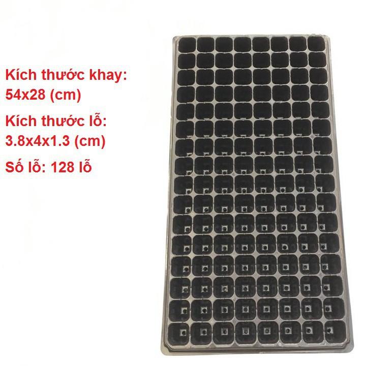 Set 5 khay nhựa ươm cây 128 lỗ