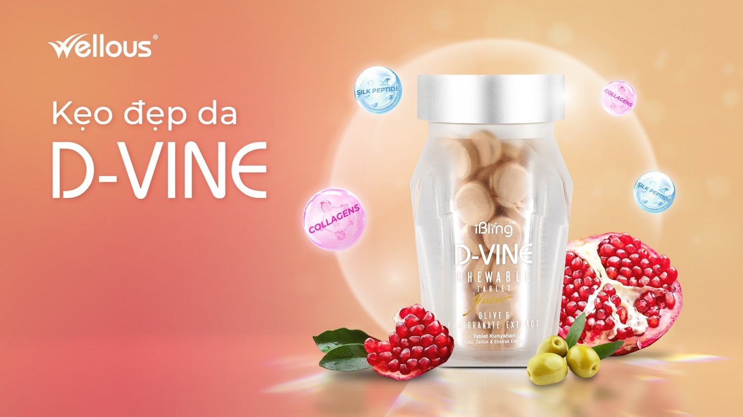 VIÊN NHAI COLLAGEN ĐẸP DA D-VINE (HỘP 60 VIÊN)