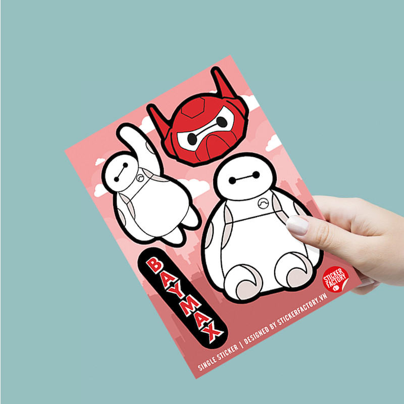 Baymax - Single Sticker hình dán lẻ